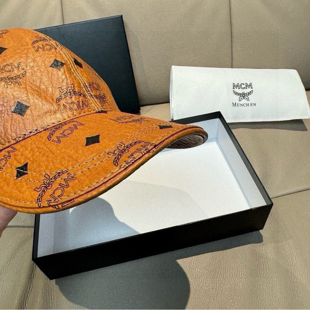 MCM letter logo pattern brown baseball cap - Picture 5 of 6